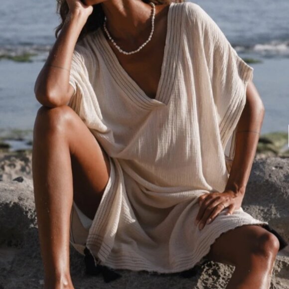 The Handloom Kaftan Kimono Flowy Breezy Summer to the Maxi Dress - Picture 5 of 10